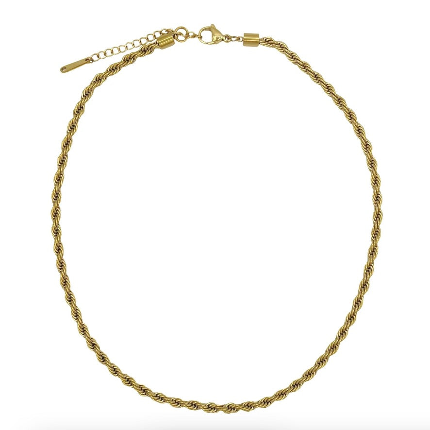 twisted chain ketting - goud