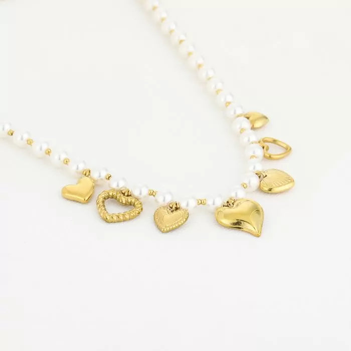 Love pearls ketting - goud