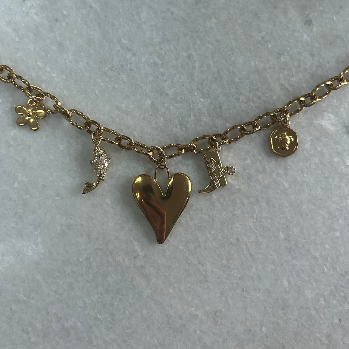 Bedelketting Lotte - goud