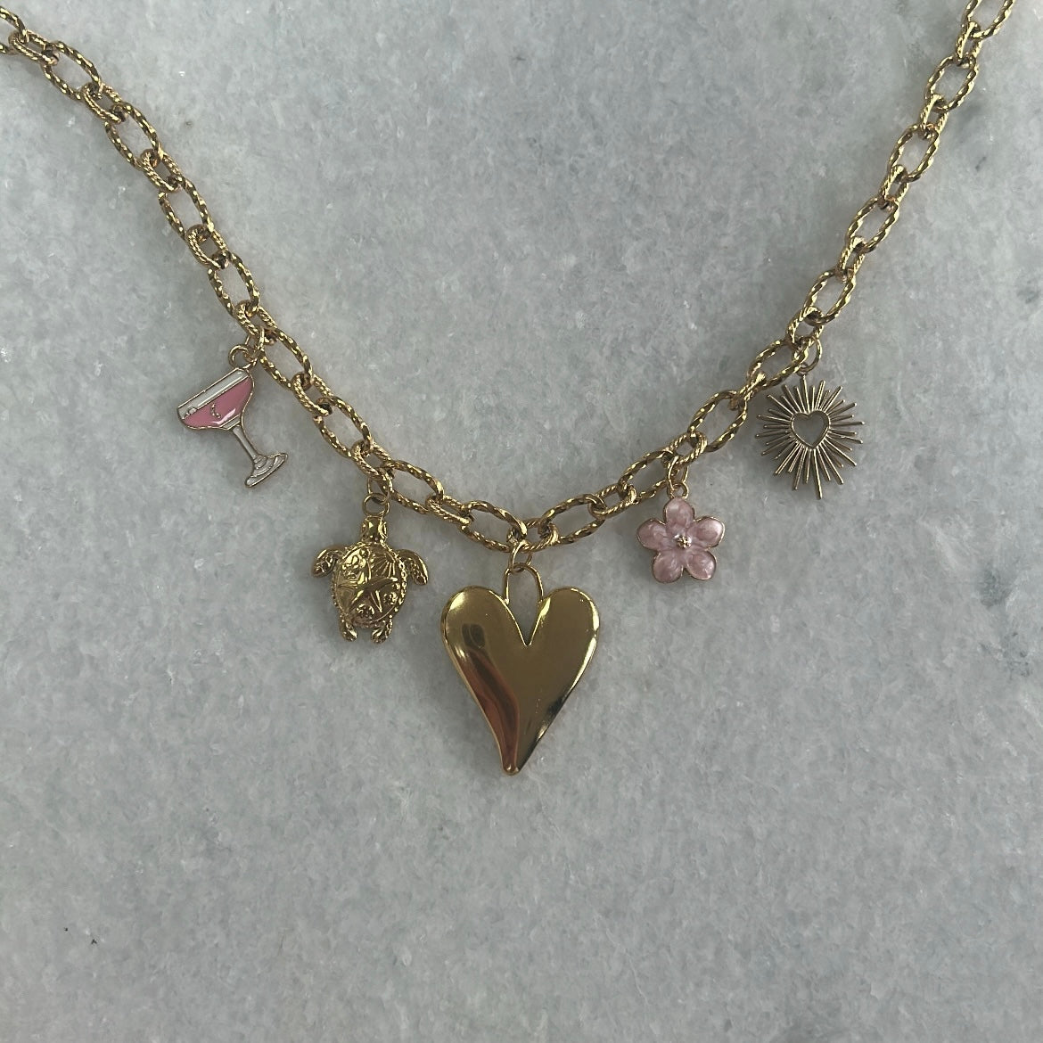 Bedelketting luna - goud
