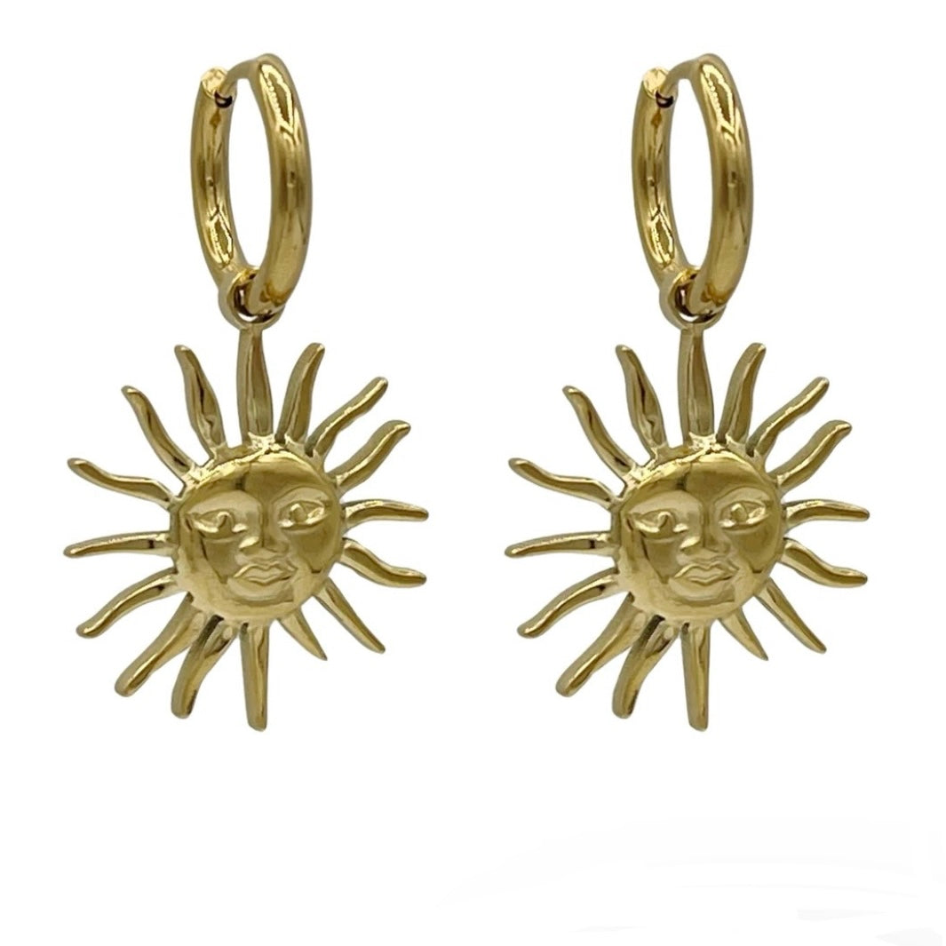 sunshine oorbellen - goud