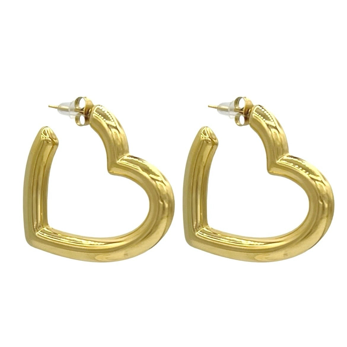 Big heart hoops - goud