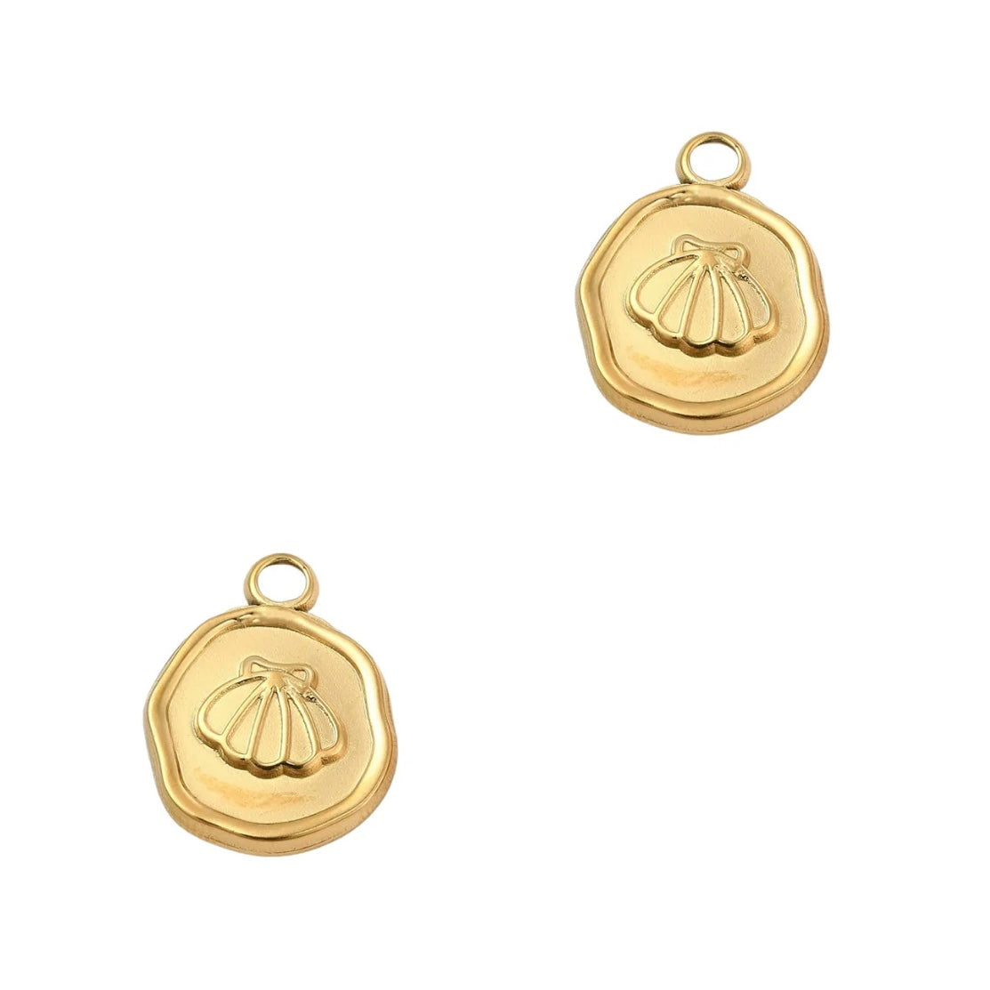 Bedel Stempel Schelp (Stainless Steel) Goud - 1 stuk