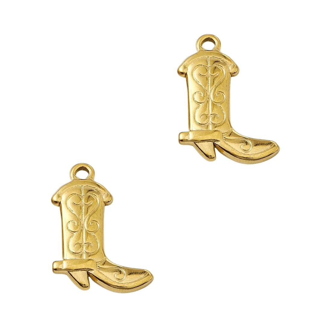 Bedel (Stainless Steel) Vintage Cowboy Laars Goud - 1 stuk