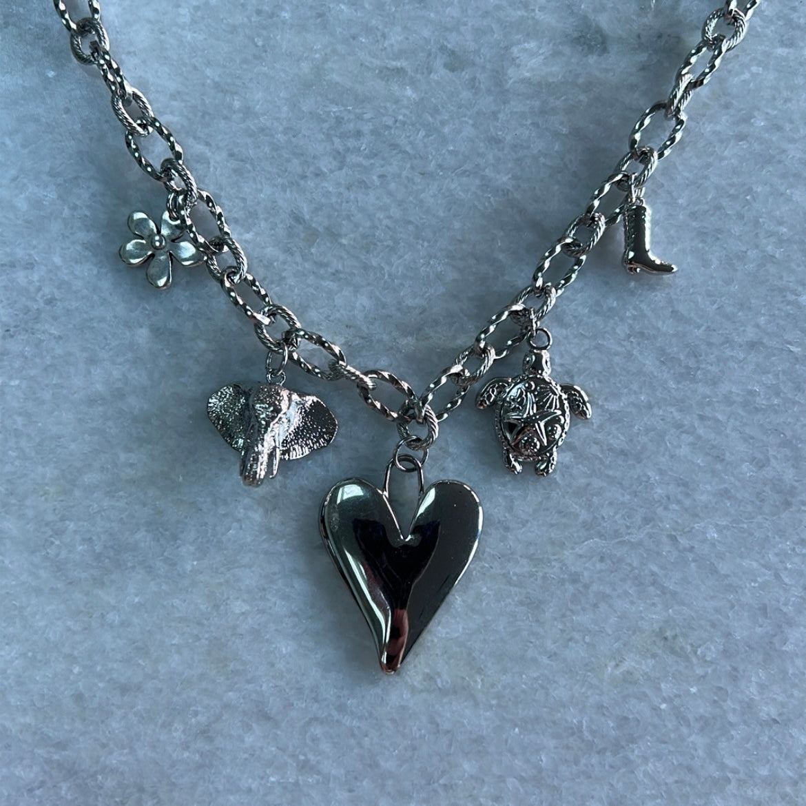 Bedelketting Floor - zilver