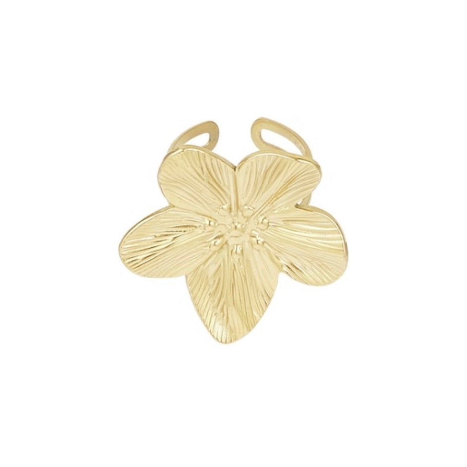 Tropical flower ring - goud
