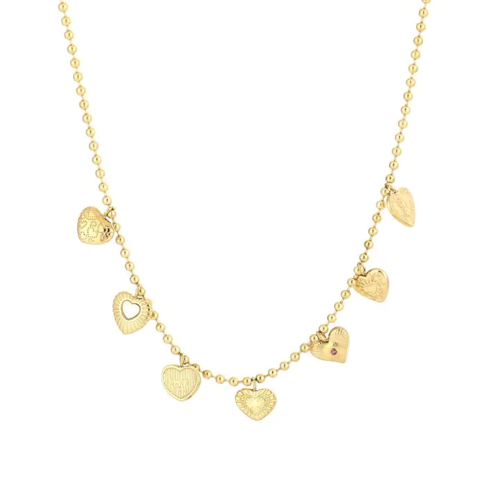 Bedelketting lots of love - goud