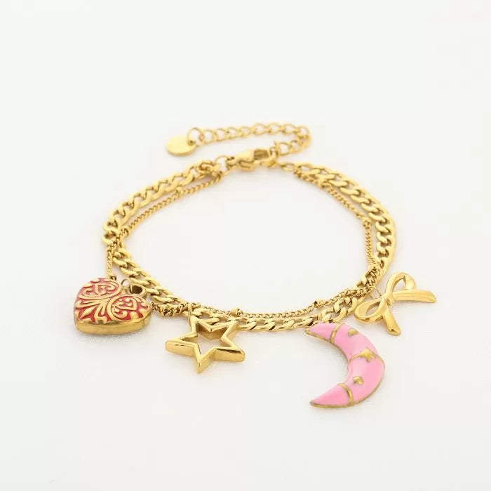 Summer love armband - goud