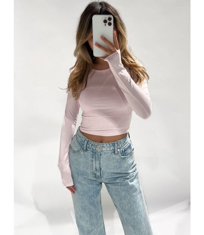 Leela top - baby roze