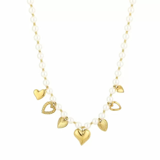 Love pearls ketting - goud