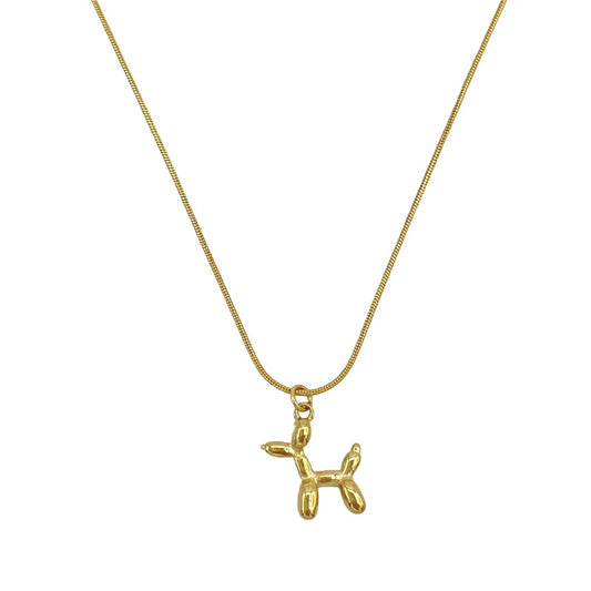 balloon dog ketting - goud