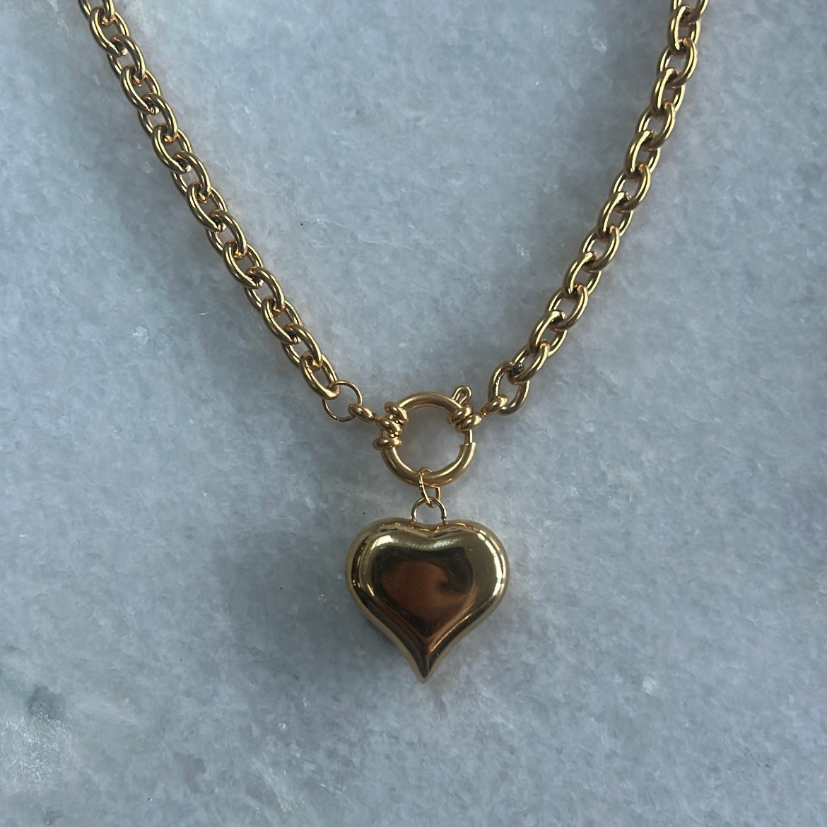 Heart ketting - goud