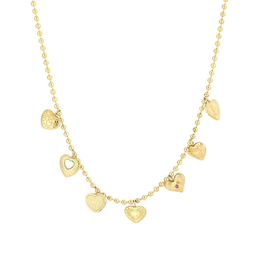 Bedelketting lots of love - goud