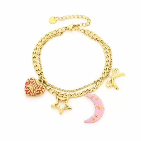 Summer love armband - goud
